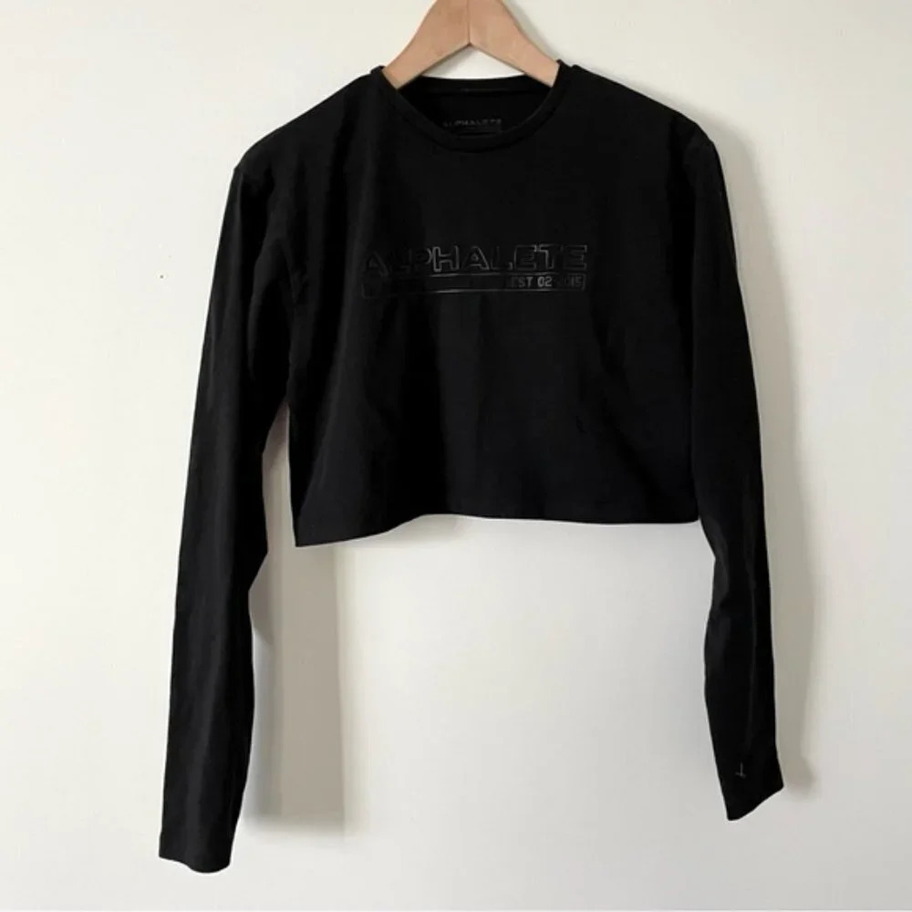 Alphalete Long Sleeve Crop Work Out Top
